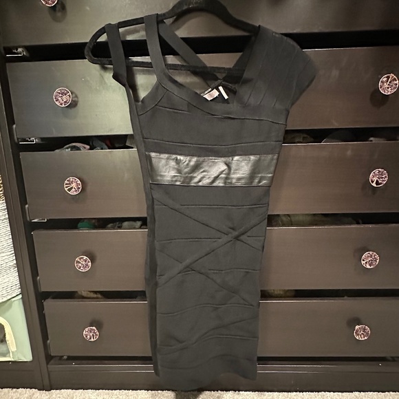 Stretta Asymmetric Bandage Dress - Picture 1 of 7